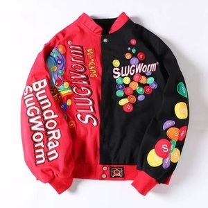 Retro style skittles jean jacket hipster